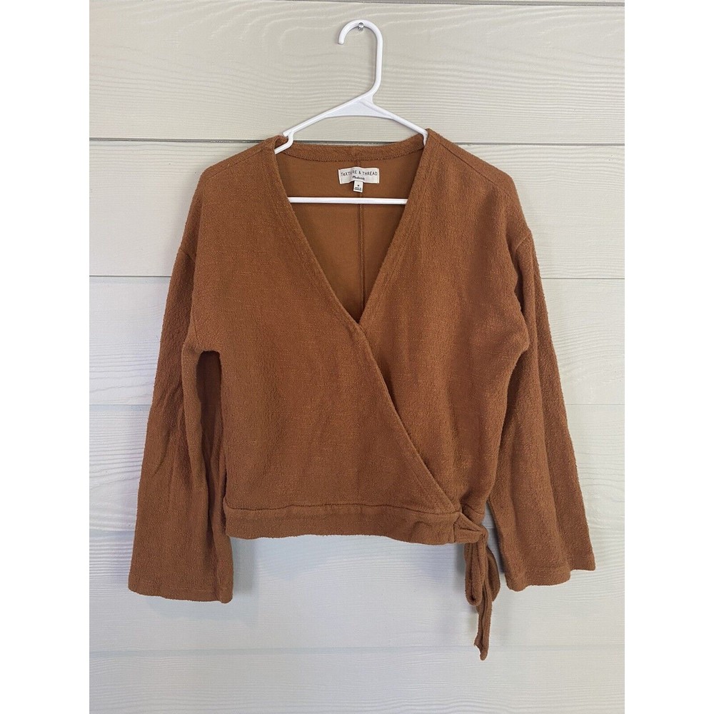 Madewell Brown Wrap Sweater